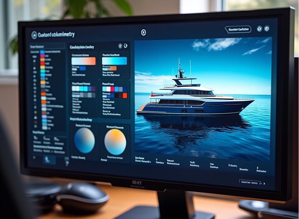 Colorimétrie sur mesure yacht